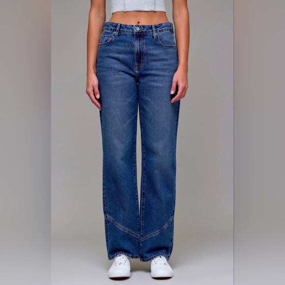 Hidden Denim - HIDDEN | Women's Medium Wash Ella High Rise Classic Straight Jeans